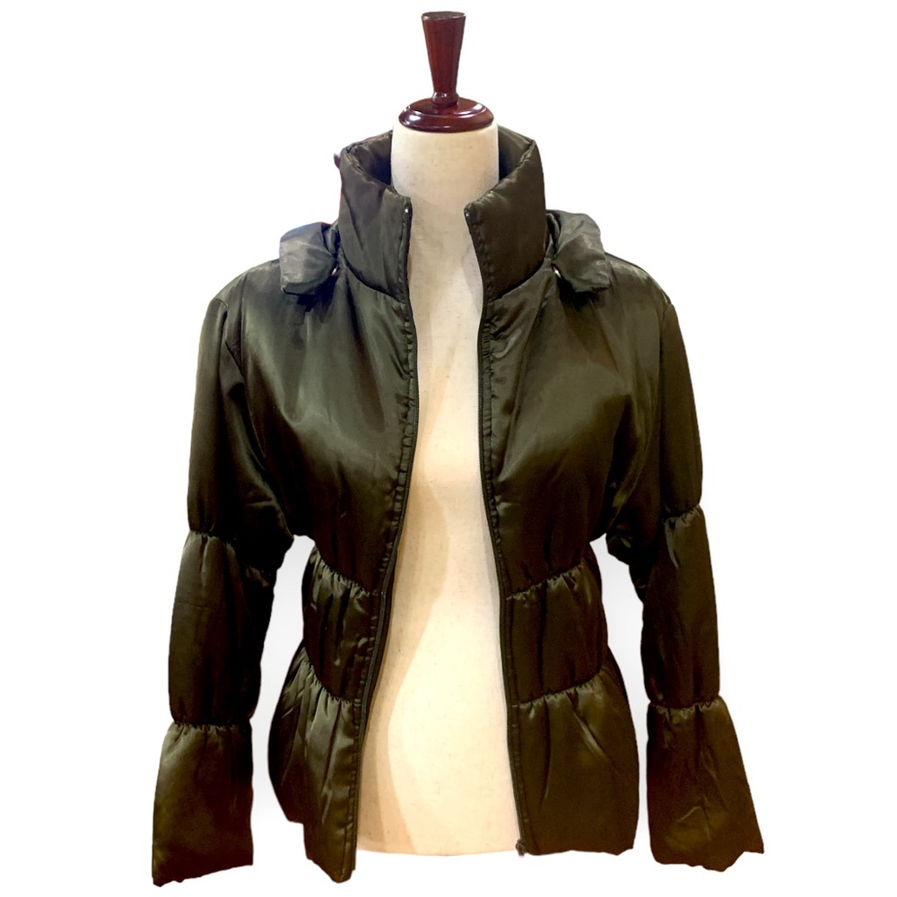 NEW Red Line Olive Puffer Coat with Removable Hood Size Small